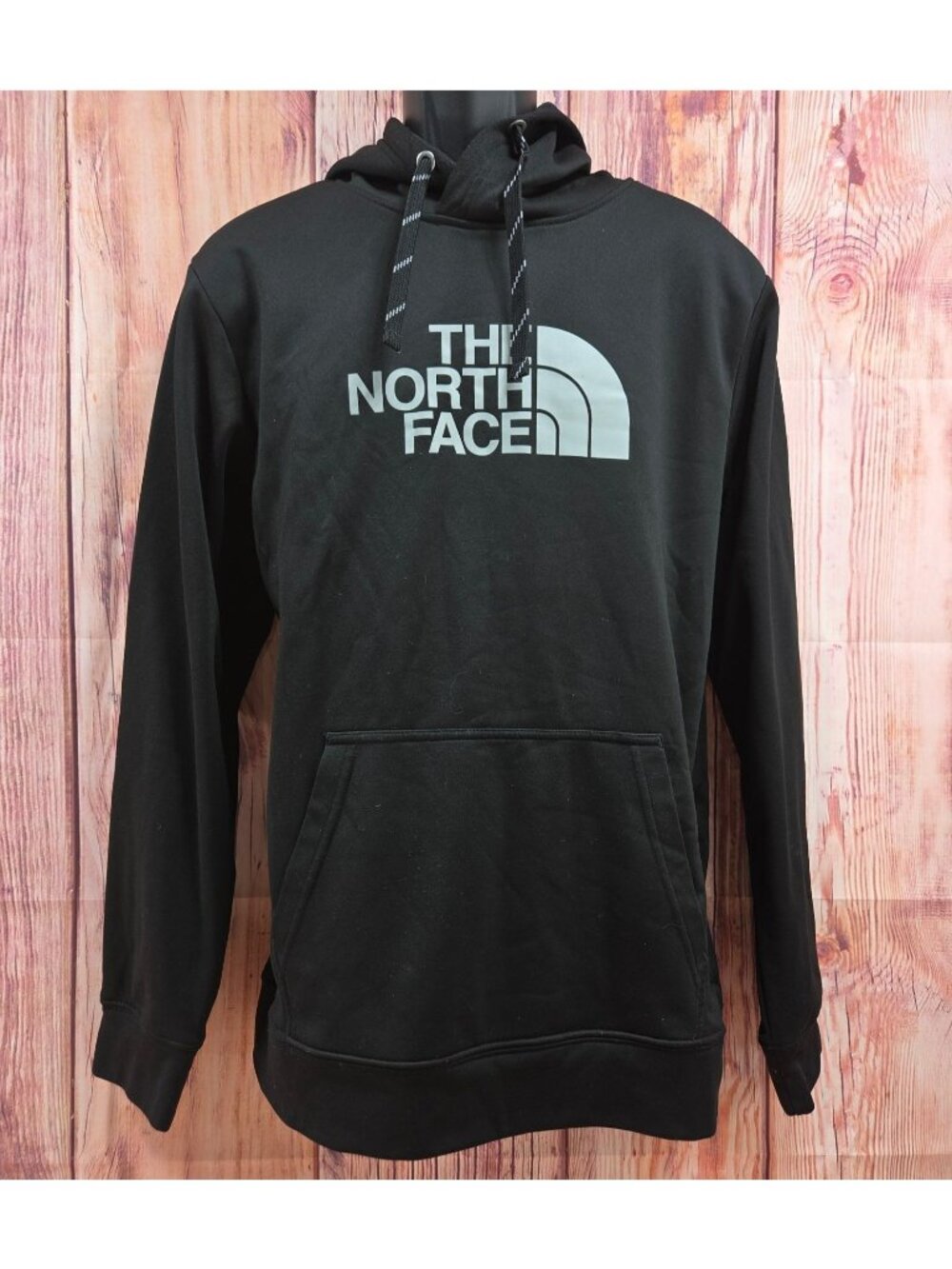 The North Face Mens Black Hooded Pullover Sweatshirt Large